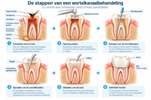 Stappen van een wortelkanaalbehandeling